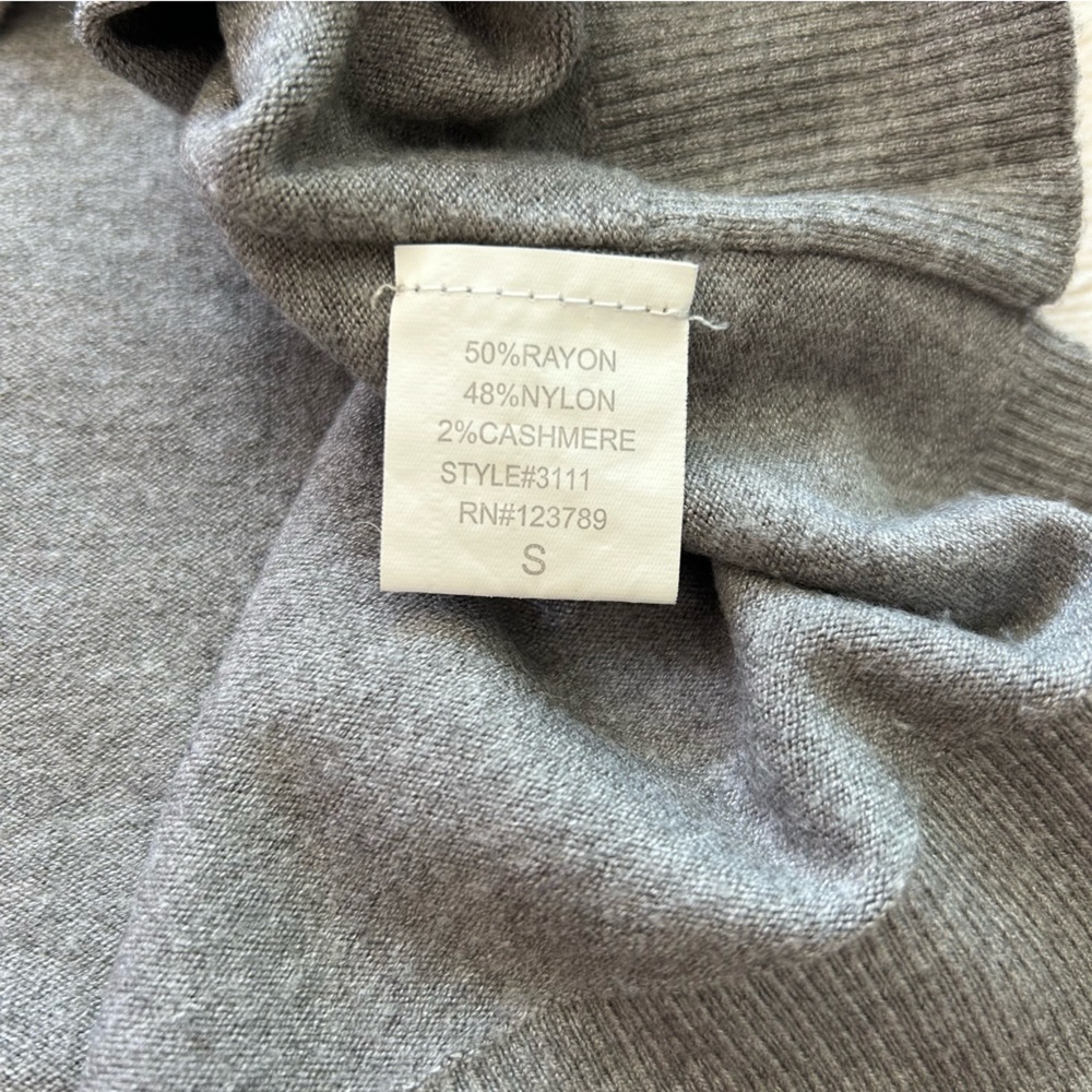 Jolie grey boxy cashmere sweater, small - Picture 5 of 11